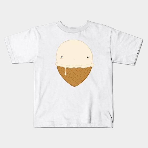 Vanilla Icecream Kids T-Shirt by drkawaii